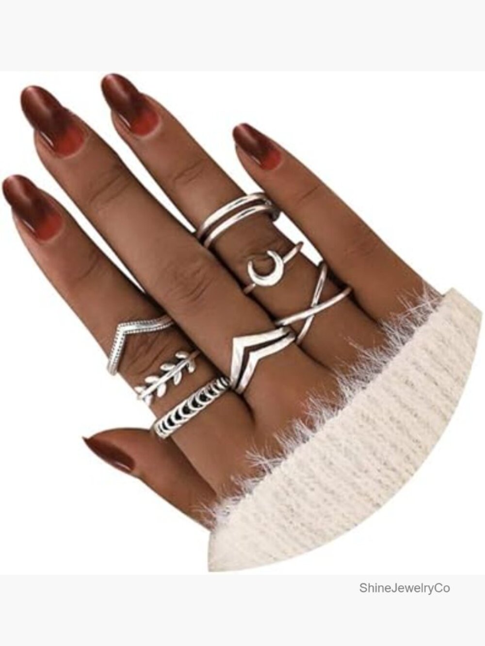 Star Moon Knuckle Rings Set Stackable Midi Rings for Women 7-19pcs Boho
